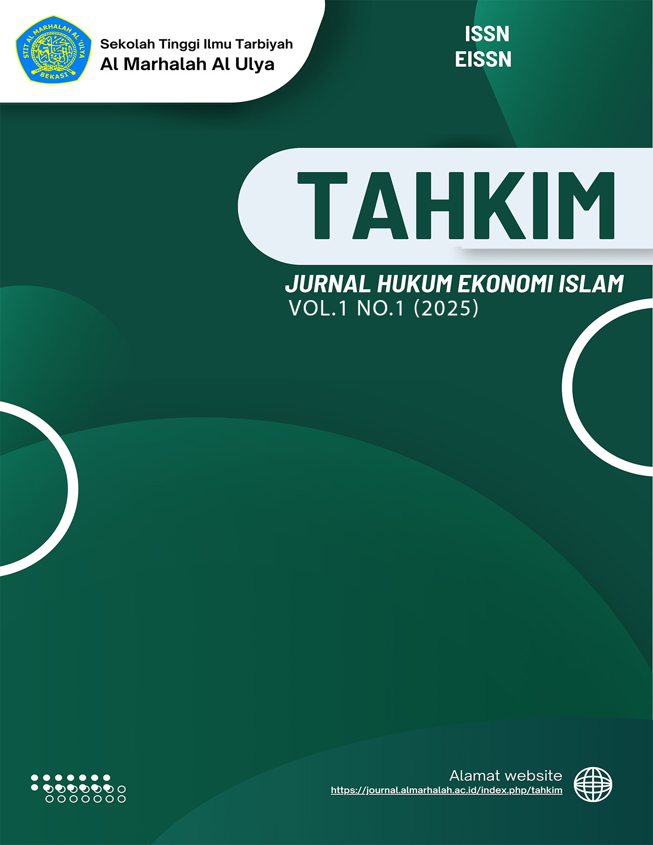 					View Vol. 1 No. 1 (2025): Tahkim: Jurnal Hukum Ekonomi Islam
				