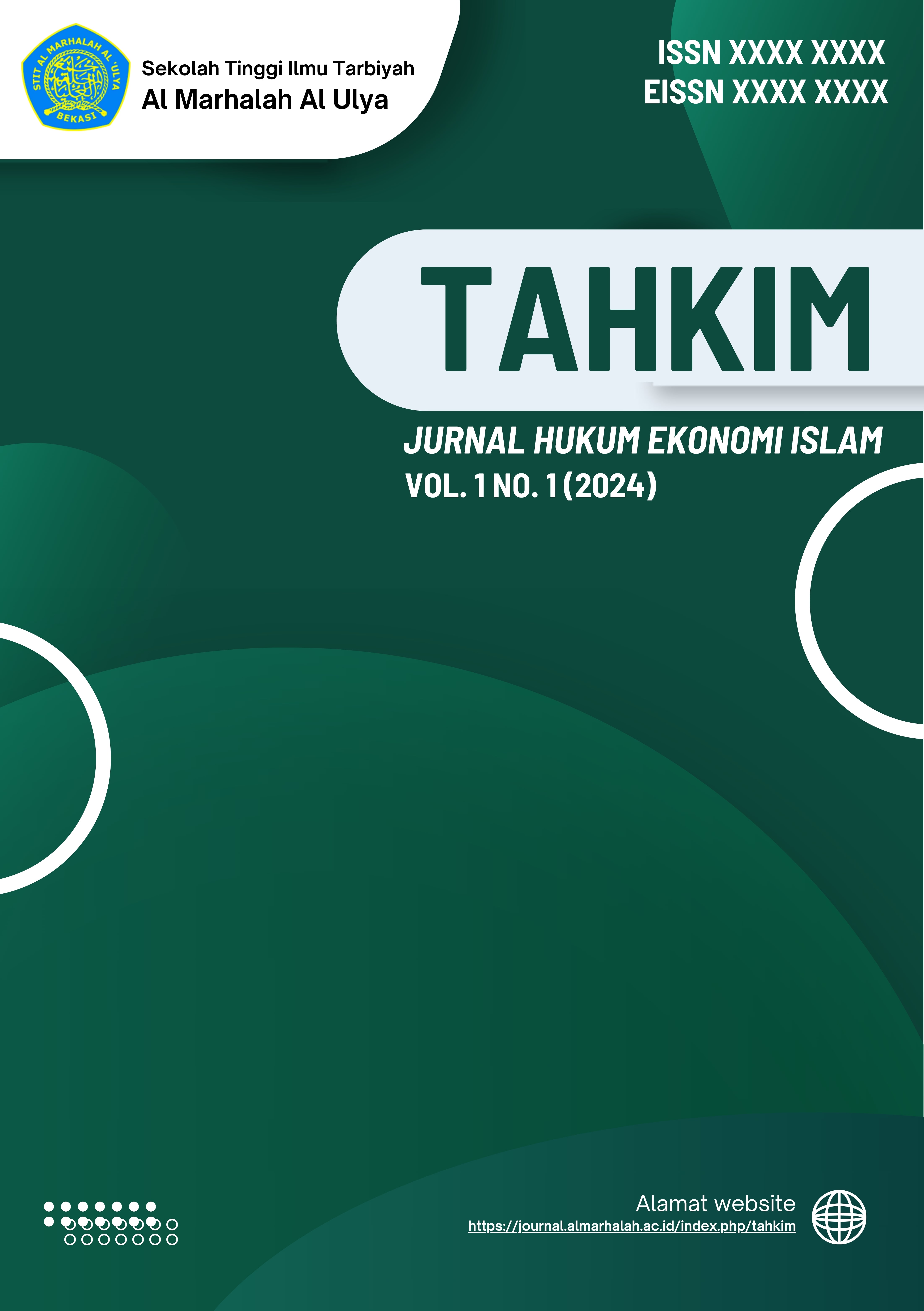 					View Vol. 1 No. 1 (2024): Tahkim: Jurnal Hukum Ekonomi Islam
				